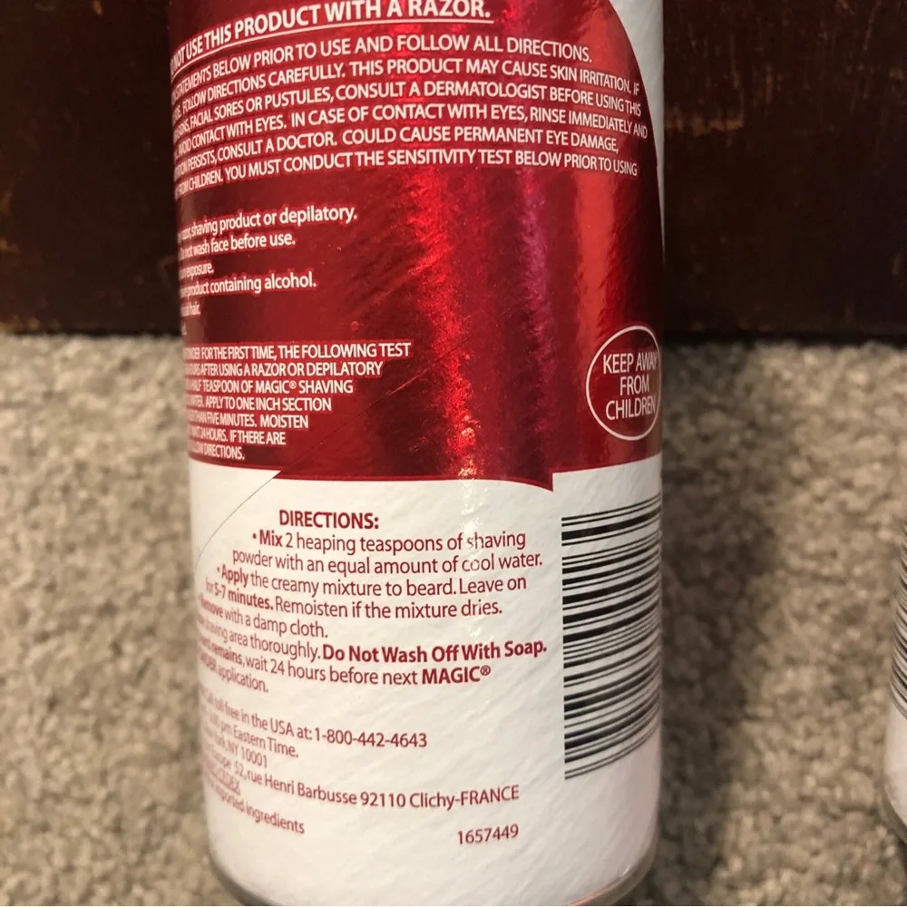 X2 Softsheen Carson Magic EXTRA Strength Shaving Powder Red for Razor Bumps 5oz